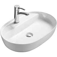Раковина SantiLine 62 SL-1082 Белая фаянс накладная