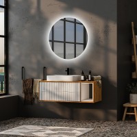 Зеркало Abber Mond 77 AG6202SL-0.77 с подсветкой с сенсорным выключателем и диммером стекло