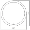 Зеркало Abber Mond 77 AG6202SL-0.77 с подсветкой с сенсорным выключателем и диммером стекло