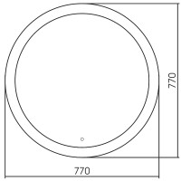 Зеркало Abber Mond 77 AG6202SL-0.77 с подсветкой с сенсорным выключателем и диммером стекло