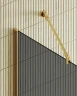 Душевая перегородка Maybah Glass MGD-705-3ш 690x1950 в широком профиле Золото стекло графитовое