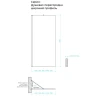 Душевая перегородка Maybah Glass MGD-705-3ш 690x1950 в широком профиле Золото стекло графитовое