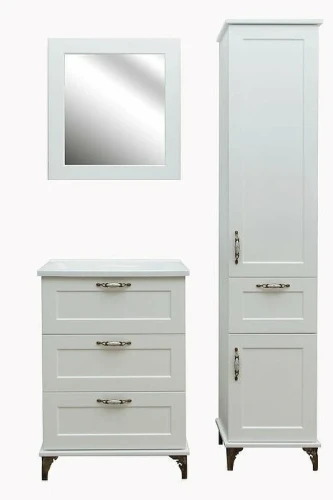 Шкаф пенал Эстет Bali Classic 42 R ФР-00002158 Белый МДФ / ЛДСП