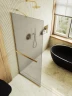 Душевая перегородка Maybah Glass MGD-710-3у 1090x1950 в узком профиле Золото стекло бронзовое матовое