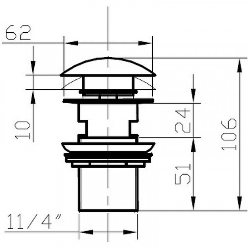 Донный клапан Bronze de Luxe Дракон 21984 click-clack Бронза