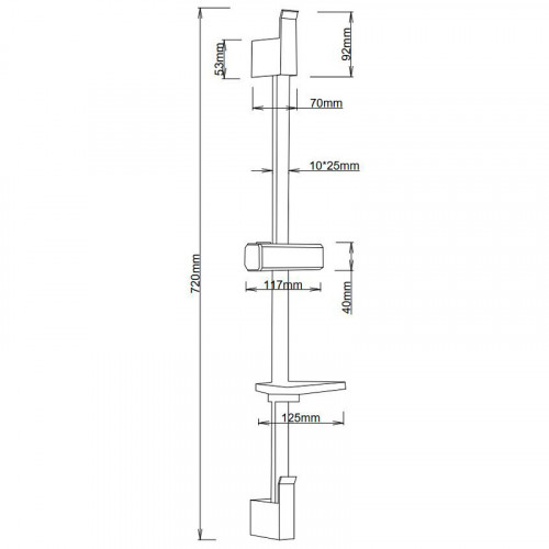 Душевая штанга ESKO SR720QBlack Черная матовая