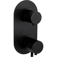 Смеситель для душа Remer Minimal Thermo NT92KBNO с термостатом Черный матовый латунь встраиваемый
