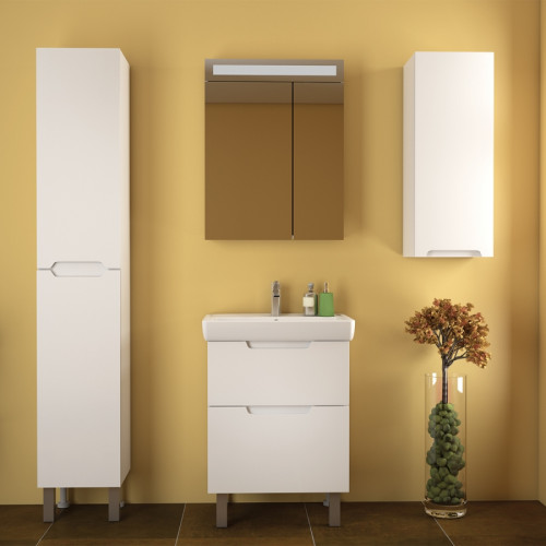 Тумба под раковину Dreja Q Plus 80 99.0006 Белый глянец МДФ / ЛДСП