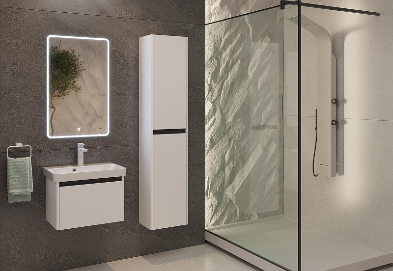 Тумба под раковину Dreja Luxury 55 99.2009 подвесная цвет Белый матовый