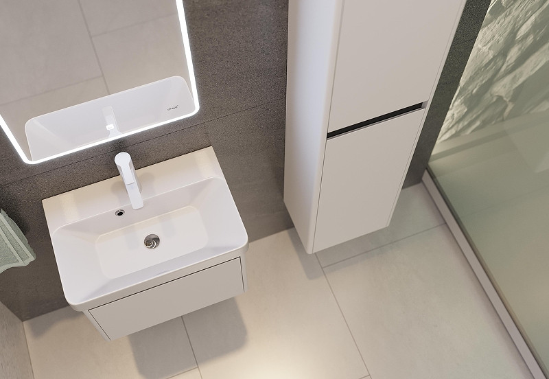 Тумба под раковину Dreja Luxury 55 99.2009 подвесная цвет Белый матовый