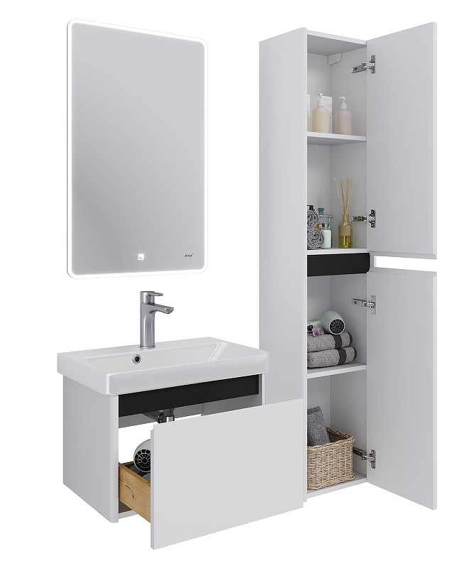 Тумба под раковину Dreja Luxury 55 99.2009 подвесная цвет Белый матовый