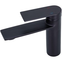 Смеситель для раковины Orange Berni M09-021b Черный матовый латунь