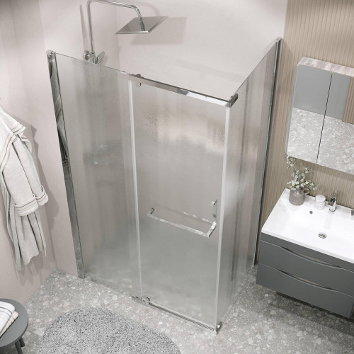 Душевая стенка Grossman Pragma 100 200.K33.03.100.10.02 профиль Хром стекло шиншилла