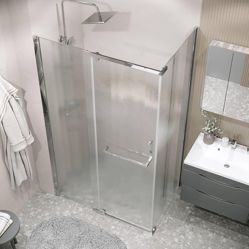 Душевая стенка Grossman Pragma 100 200.K33.03.100.10.02 профиль Хром стекло шиншилла