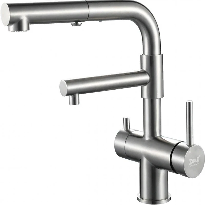Смеситель для кухни ZorG Inox SZR-3216 Нержавеющая сталь нержавеющая сталь