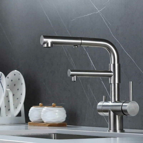 Смеситель для кухни ZorG Inox SZR-3216 Нержавеющая сталь нержавеющая сталь