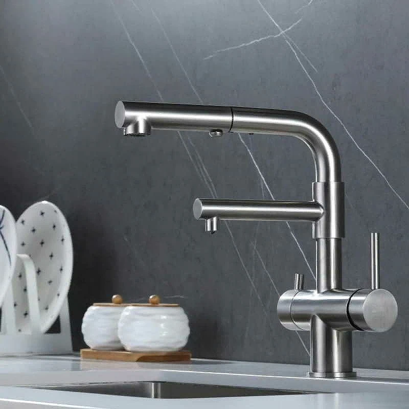 Смеситель для кухни ZorG Inox SZR-3216 Нержавеющая сталь нержавеющая сталь