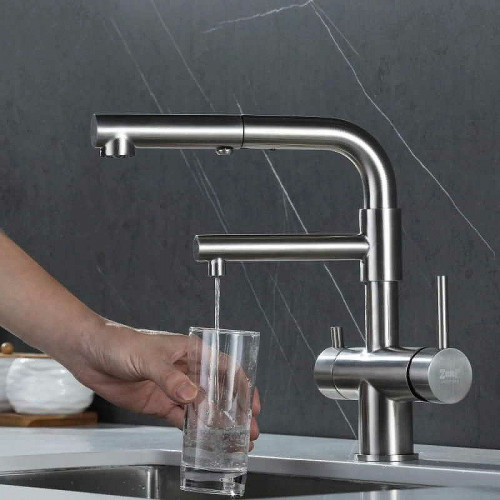 Смеситель для кухни ZorG Inox SZR-3216 Нержавеющая сталь нержавеющая сталь
