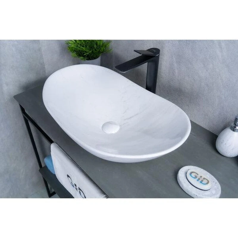 Раковина-чаша Gid Lago Ws9811 61 54468 цвет Под камень глянцевый