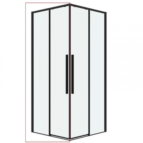 Душевая дверь Grossman Galaxy 110 1/2.K33.01.11.21.00 профиль Черный матовый стекло прозрачное