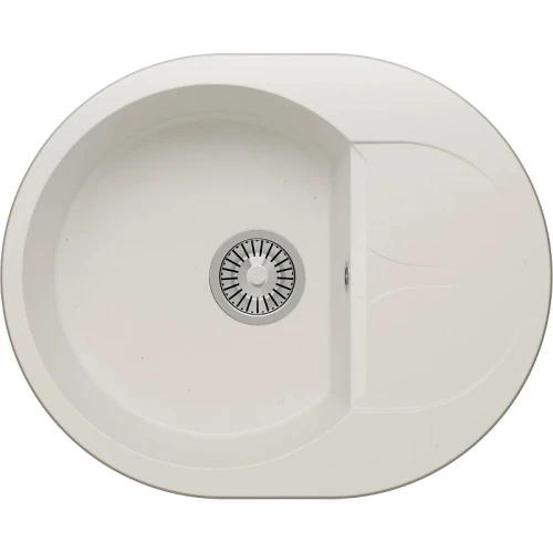 Кухонная мойка Polygran Atol-620 №36 678972 Белый хлопок искусственный камень (литьевой мрамор) встраиваемый