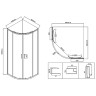 Душевой уголок Vincea City 90x90 VSQ-5CT900CLB профиль Черный матовый стекло прозрачное