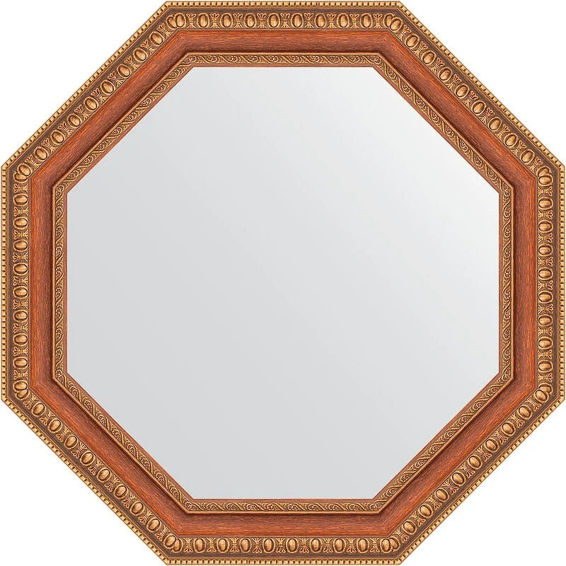 Зеркало Evoform Octagon 52х52 BY 3712 в багетной раме - Бронзовые бусы на дереве 60 мм