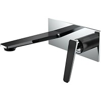 Смеситель для раковины Frap F1057-22 Черный матовый Хром латунь встраиваемый