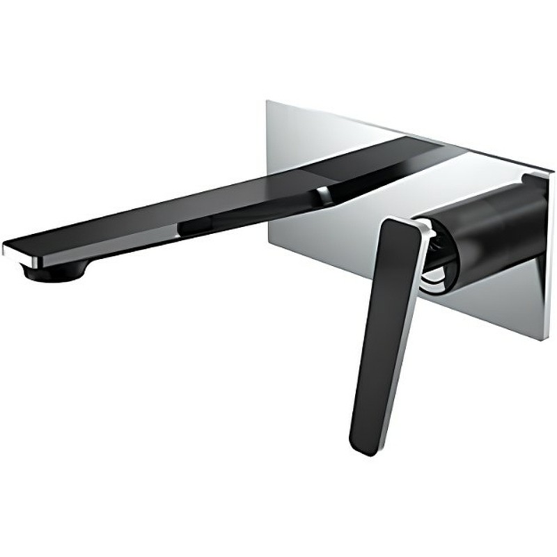 Смеситель для раковины Frap F1057-22 Черный матовый Хром латунь встраиваемый