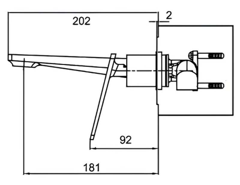 Смеситель для раковины Frap F1057-22 Черный матовый Хром латунь встраиваемый
