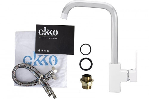 Смеситель для кухни Ekko E40301 цвет Хром Белый