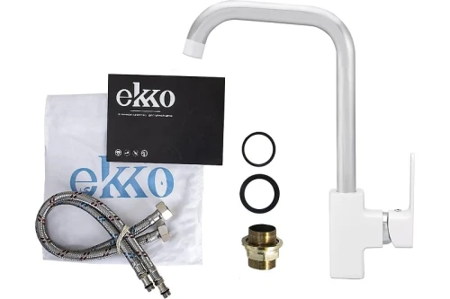 Смеситель для кухни Ekko E40301 цвет Хром Белый