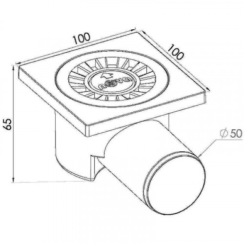 Душевой трап Nova 5050 с Белой решеткой