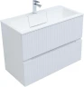 Тумба с раковиной Aquanet Джейн 90 332528 подвесная цвет Белый матовый