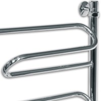 Водяной полотенцесушитель Ника Curve ЛZ 80x50 Хром нержавеющая сталь