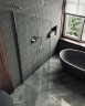 Душевая перегородка Maybah Glass MGD-689-5ш 890x1950 в широком профиле Хром матовый стекло прозрачное