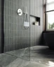 Душевая перегородка Maybah Glass MGD-689-5ш 890x1950 в широком профиле Хром матовый стекло прозрачное