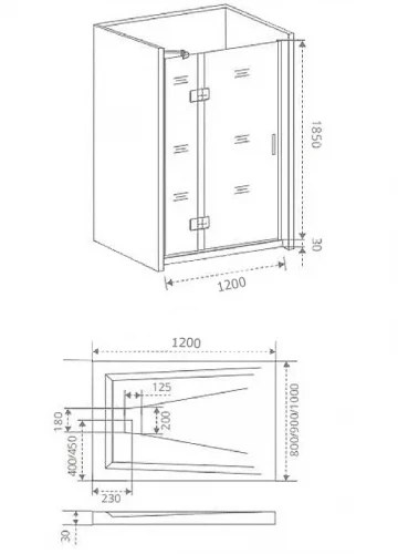 Душевая дверь Good Door Saturn WTW-120-C-CH-R 120 профиль Хром стекло прозрачное