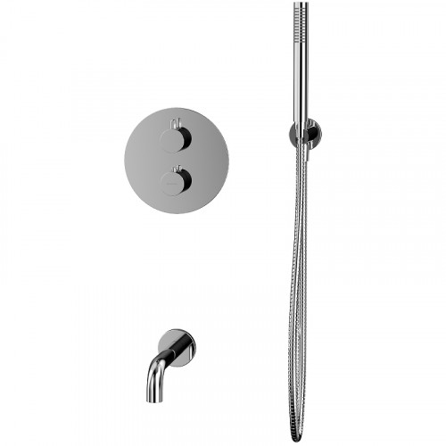 Смеситель для ванны Whitecross Y chrome YSET10CR с термостатом