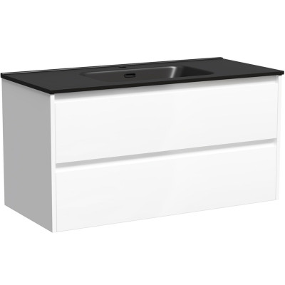 Тумба под раковину Sancos Libra 100 LB100W подвесная Белый глянец МДФ / ЛДСП