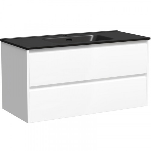 Тумба под раковину Sancos Libra 100 LB100W подвесная Белый глянец МДФ / ЛДСП