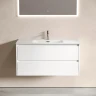 Тумба под раковину Sancos Libra 100 LB100W подвесная Белый глянец МДФ / ЛДСП
