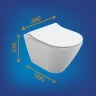 Комплект унитаза Cersanit City Smart CO DPL EO Slim с сиденьем Микролифт и инсталляцией Link Pro 68306 с клавишей смыва Хром глянцевый фарфор подвесной