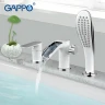 Смеситель на борт ванны Gappo G48 G1148-8 Белый Хром