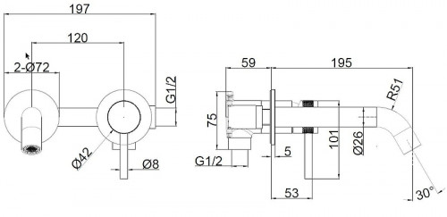 Смеситель для раковины Allen Brau Priority 5.31030-31GB цвет Золото Черный