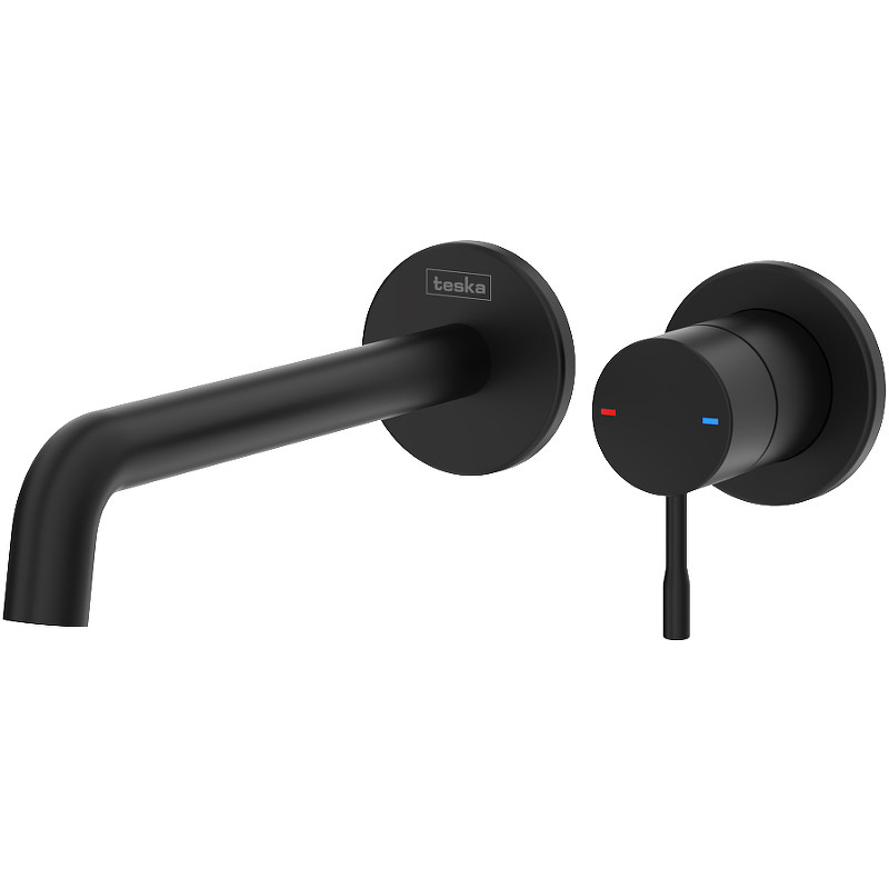 Смеситель для раковины Teska Atlas E5708 Черный матовый нержавеющая сталь встраиваемый