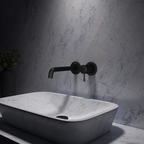 Смеситель для раковины Teska Atlas E5708 Черный матовый нержавеющая сталь встраиваемый