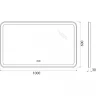 Зеркало BelBagno Marino 100 SPC-MAR-1000-600-LED-TCH-WARM с подсветкой с подогревом с сенсорным выключателем стекло
