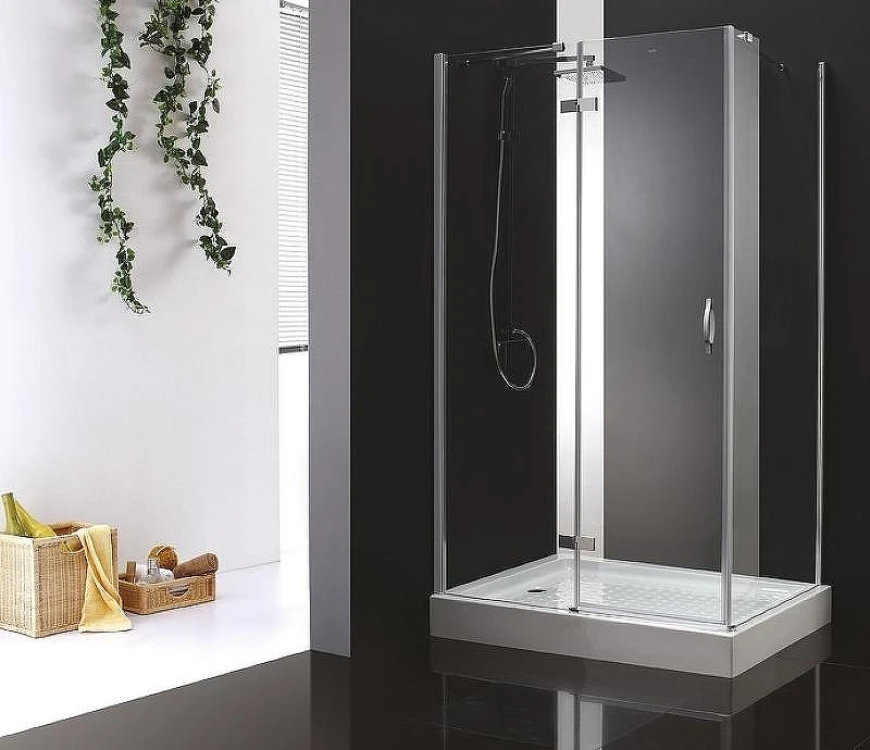 Душевой уголок Cezares Bergamo 100x80 L BERGAMO-W-AH-1-100/80-C-Cr-L профиль Хром стекло прозрачное