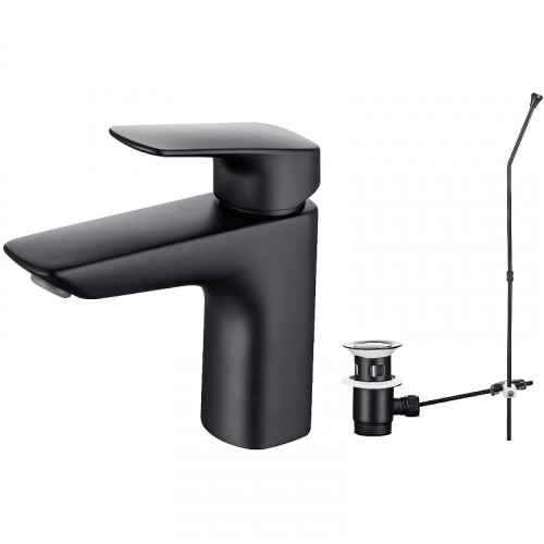 Смеситель для раковины Aquatek Вега AQ1011MB Черный матовый латунь